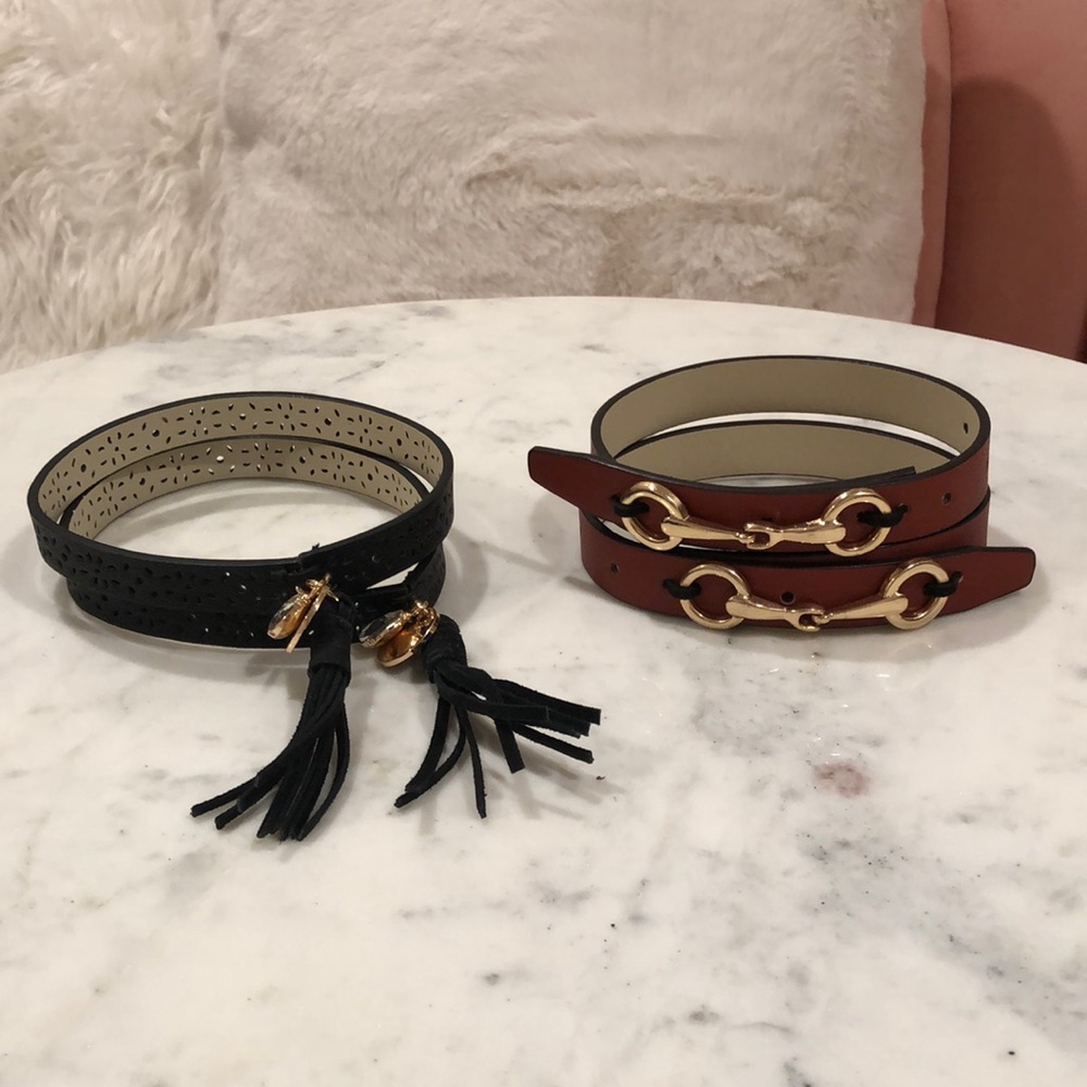 Set of 2 boot belts/ straps